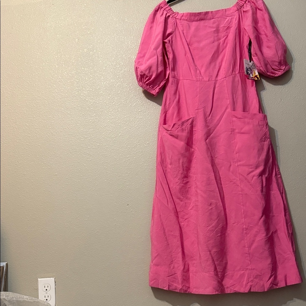 Prabal Gurung Vibrant Pink Long Sleeve Dress - Picture 2 of 3